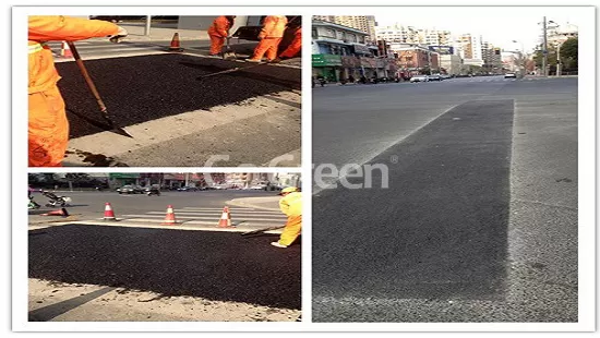 Go Green cold asphalt for instant road repair